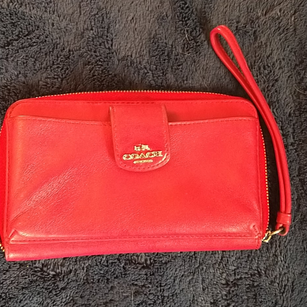 Red Coach Wallet